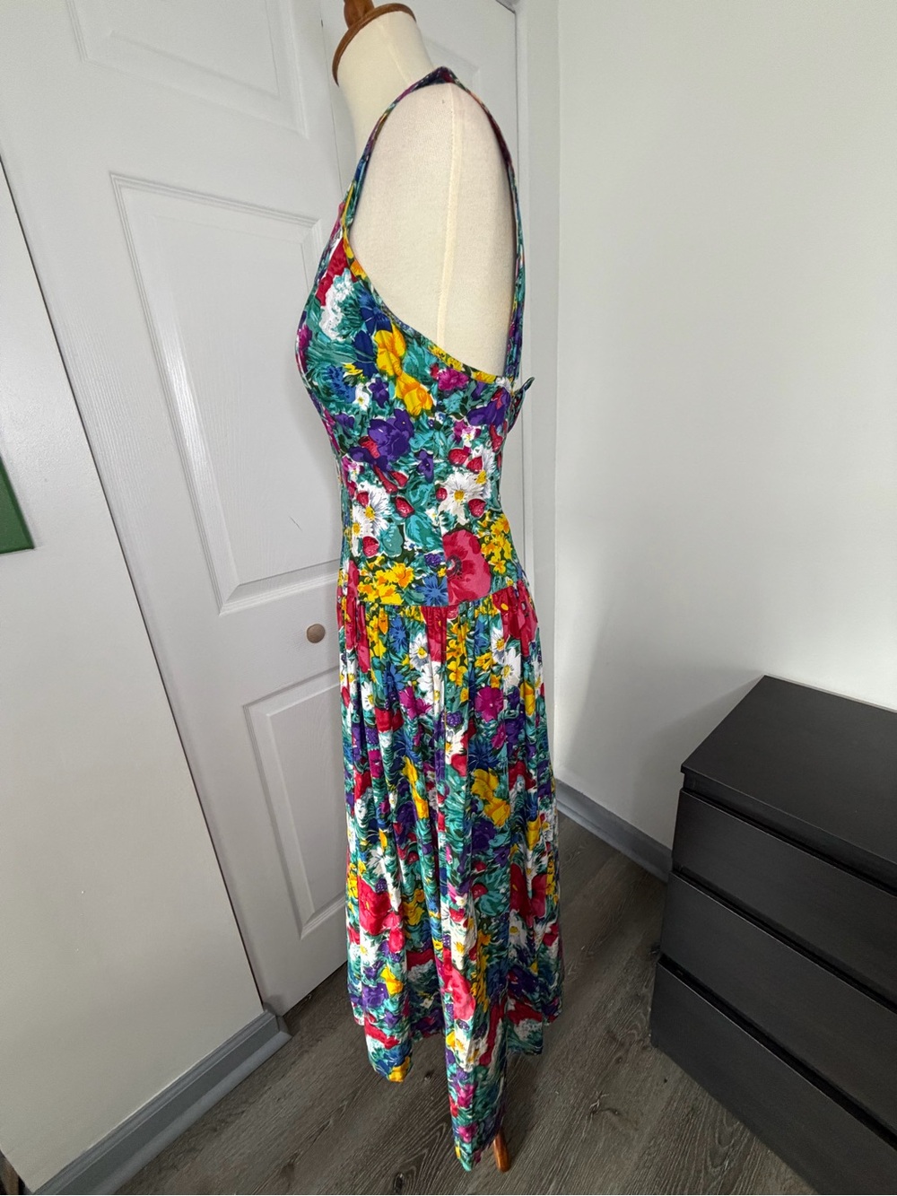 80’s 90’s Vintage J. Christopher Floral Dress with back bow - Picture 6 of 11